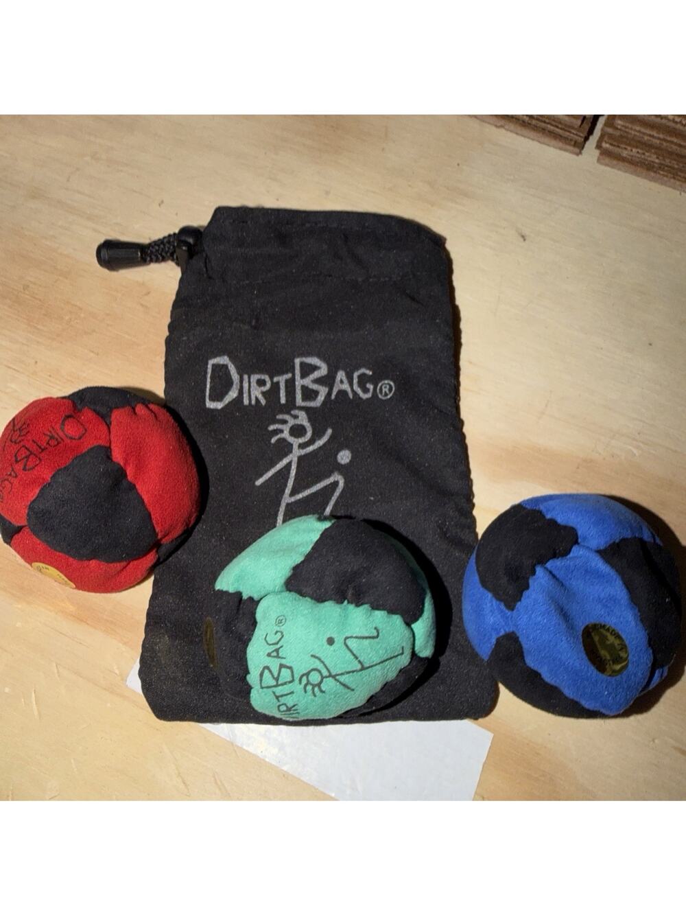 Dirtbag Classic + Carry Pouch Wash Bags Red Teal Blue Sacks 3 Pack New Authentic